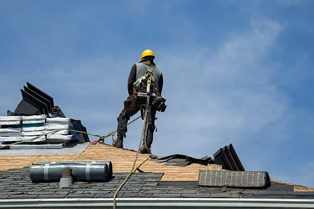 Professional Roofing technician working in Bryant, IA